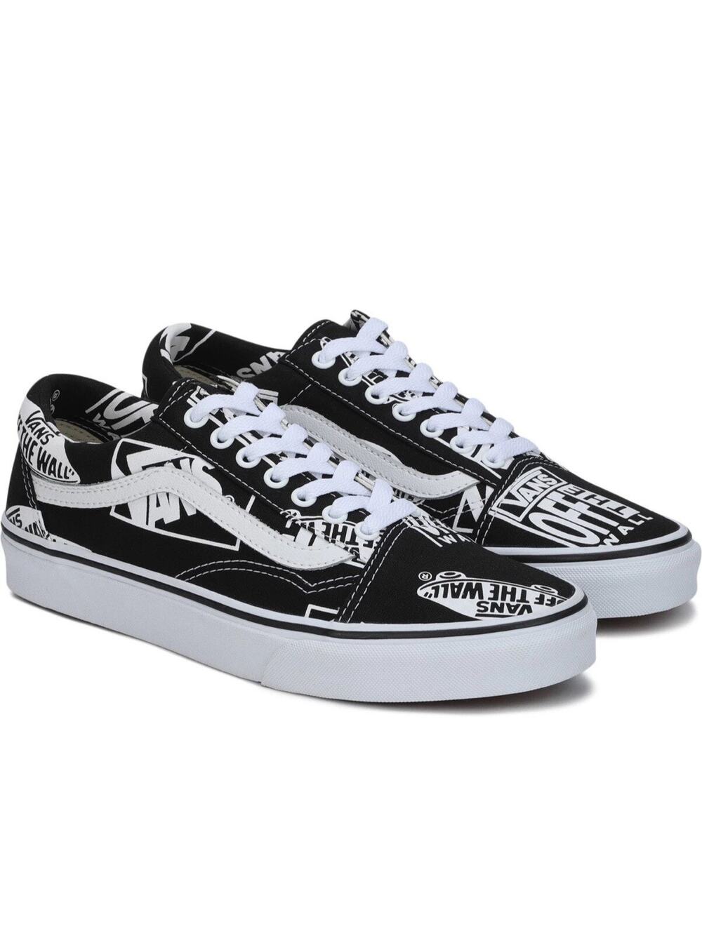 Vans Old Skool black/True White Sz 3.5Mn/3.5y/ 5womens